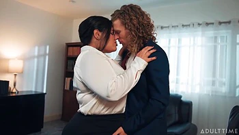 Michael Rips Her Stockings And Fucks His Bbw Secretary - Michael Vegas And Karla Lane