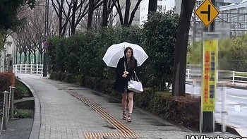 Kanako rides a stranger on a nice weather like a slut