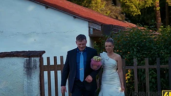 Andrea and her husband fucked outdoors in sexy lingerie and stockings