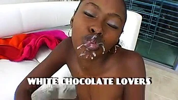 Ebony drilled deep: Blowjob, Cowgirl  Missonary Porn