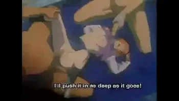 Hentai teen taking two huge cocks