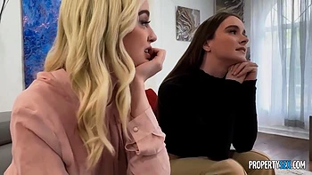Before The Deal, He Wants A Blowjob From - Hazel Moore, Lexi Lore And Lexi Moore