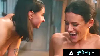 Kinky Stacked Lesbians Have Rough Strap-on Orgy In Abandoned Garage