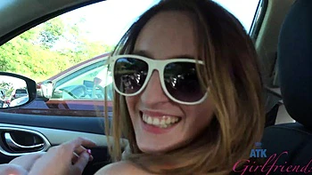 A beautiful girl with long hair fucks in reverse cowgirl