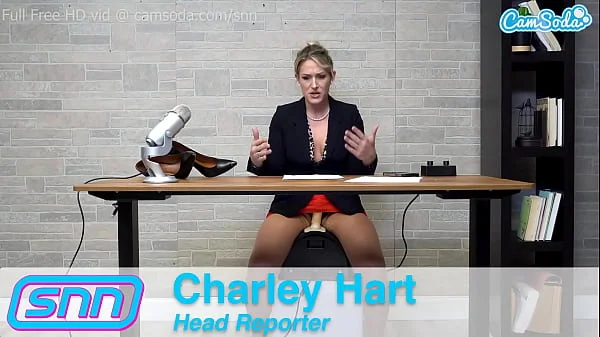 Camsoda News Network broadcast with reporter masturbation on the sybian
