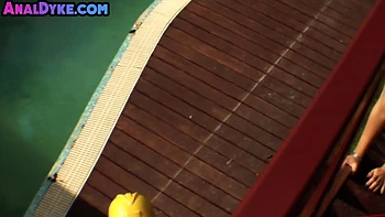 Anal loving blondies have fun with dildo