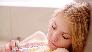 She Pushes The Horny Dildo Herself From Behind In Her Wet Pussy