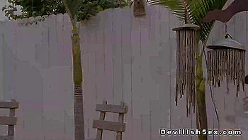 Charles Dera, Seth Gamble And Theodora Day - Arousing Couple On A Beautiful Day Pounding At The Resort