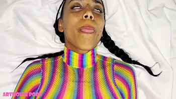 Petite Colombiana Violeta Grey Has Squirting Orgasm From Fingering & Fucking