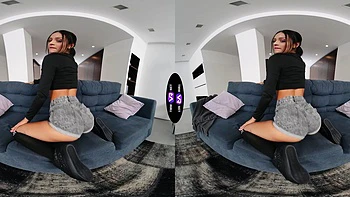 Hot solo masturbation with sneakers and socks, a steamy virtual reality scene featuring Breiny Zoe.