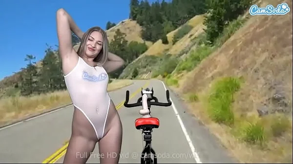 Gizelle Blanco Workout on Dildo Bike