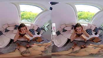 Catwalk Model Gets an Anal Creampie - Hot Teen Amateur Bent Over the Couch Doggystyle and Missionary: VR Porn