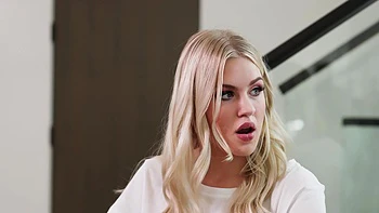 The guy fucks his girlfriend Charlotte Sins on the couch with passion.