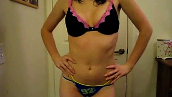 Hot babe with perfect body in fitting lingerie