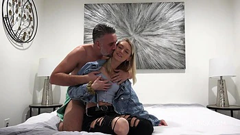 Young Blonde Payton Avery Plays With Keiran Lee's Cumshot Before