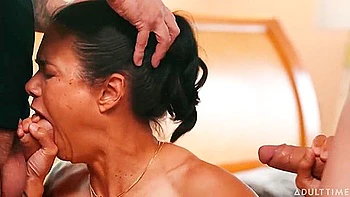 Takes One Hard Cock In Her Exotic Pussy And One In The Ass With Dana Vespoli