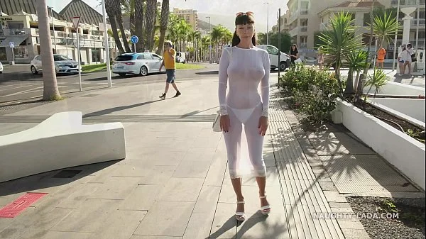 Transparent dress in public
