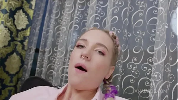 Anal Fucking with Petite 18 yo Goldie Small with Gapes, Balls Deep Anal and Cum on Face MRA008