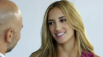 The girl in high heels is fucked in her shaved pussy by her boyfriend