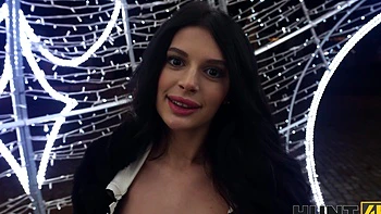 Brunette Asandra Dewy rides a big cock in pov with amazing body