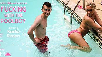 Hot British Lady Karlie Simon Gets Fucked By The Poolboy