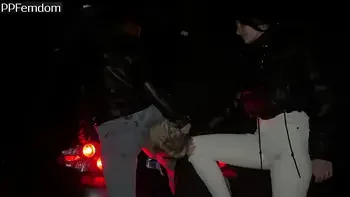 Bratty Girls Roughly Public Dominate An Guy Outdoor Night