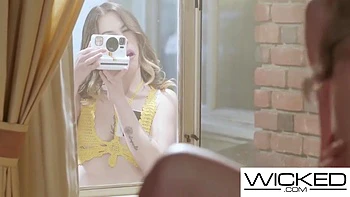 Slim Blonde Cutie Melody Marks & Sexy Asian Nicole Doshi Share The Rich Mans Cock In Wild 3-some