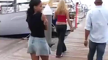 Ebony Babe Mya  and GF goes on a boat ride: Blowjob, Doggy  Cowgirl Porn