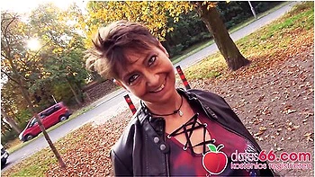 Weird-looking German Milf Fucked In Public By Stranger