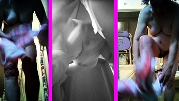 Ugly mother Yoriko, 73 years old, undressing, 3 screen voyeu