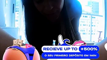 Brasilian lady with ginormous tits, super-hot and prepared