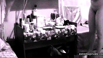 spy cam- naked stepmother puts on make up