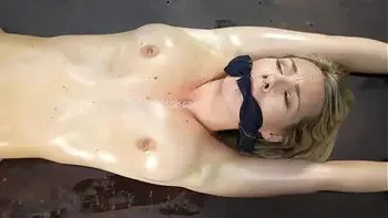 Bunny is Shackled, Gagged and Placed Under a Pendulum Blade Short Version