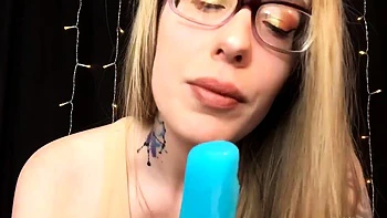 Karuna Satori ASMR Popsicle eating Kisses Patreon Video