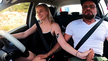 German blonde 18 yo teen fuck in public