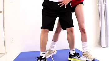 Hot asian slut gives hardcore blowjob to white stud