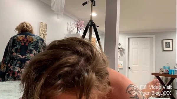 Husband Films While Wife Gets Fucked Hard by man she met on FetSwing