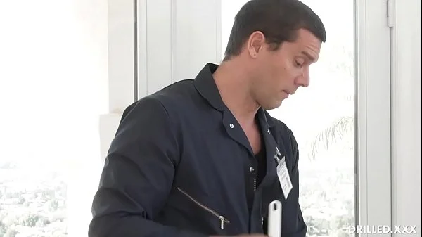 Secretary c. On The Janitors Cock Before He Drills Her Round Ass