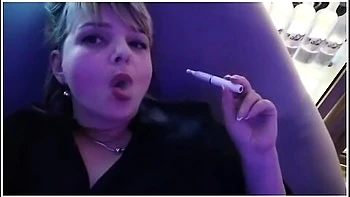 Public Smoking In Restourant And Toilet Play Big Boobs