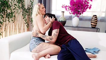 Elias Cash and Ellie Smoke in a foot fetish themed sex session