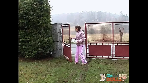 Naive charity girl seduced by grandpa Mireck