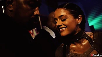 Crazy gangbang fuck with a long-legged brunette Ryan Reid