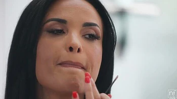 Bitchy French goddess Anissa Kate cheats with a young man