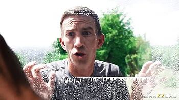 Astonishing busty brunette Scarlett Starr rammed by long wiener