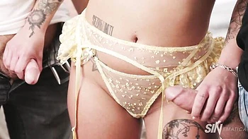 Aesthetic morning double penetration with a slutty Silvia Dellai