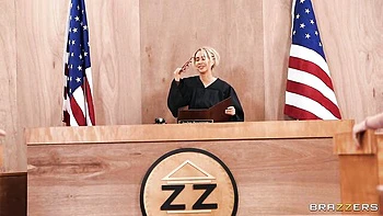 Pretty skinny high-heeled babe Ryan Reid screwed by judge