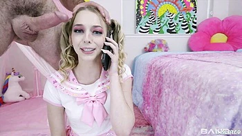 Blonde hottie Lily Larimar nicely impaled by massive sausage