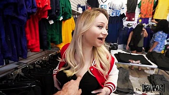 Blonde angel Rylee Blake feels a pretty huge wiener in her wet hole