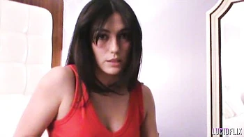 Seth Gamble fucked a smiling long-legged brunette Megan Mistakes