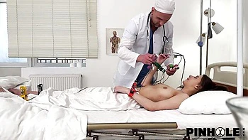 Hardcore anal fuck in the cowgirl pose with a long-legged Baby Doll